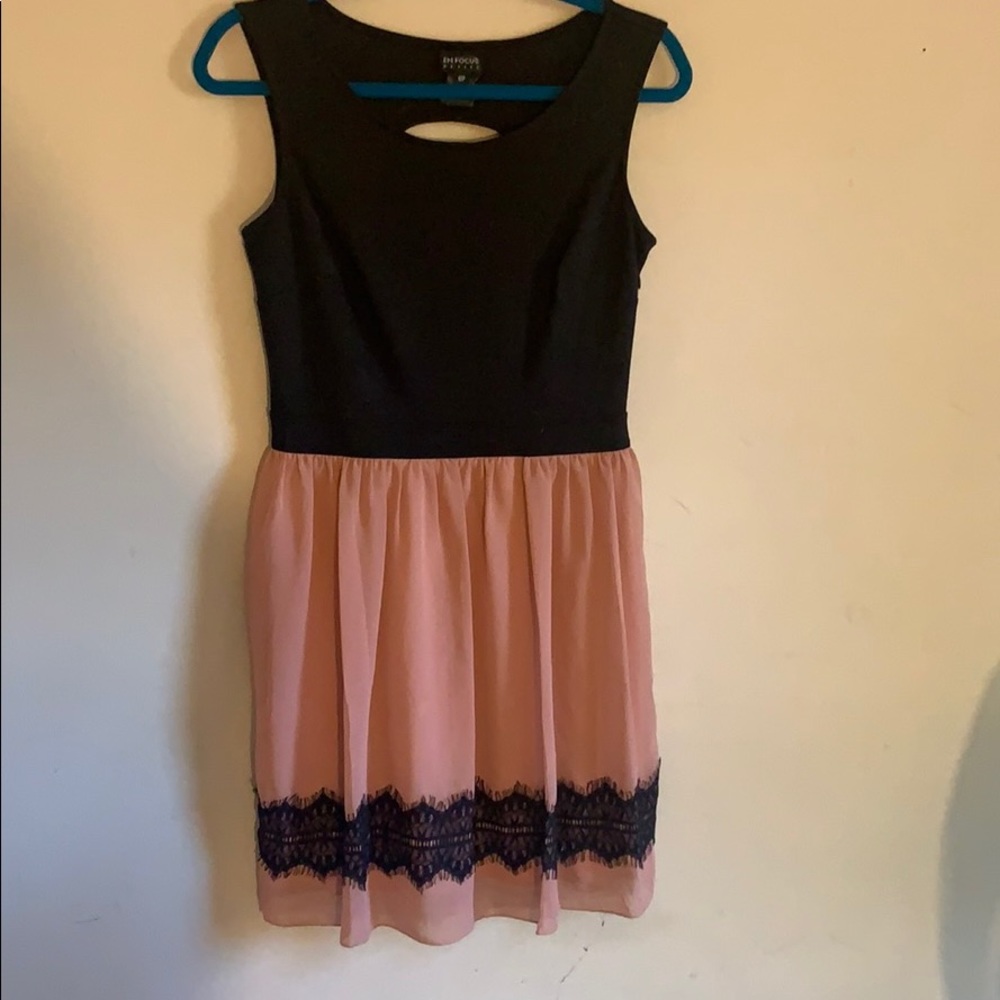 Blush & Black Dress